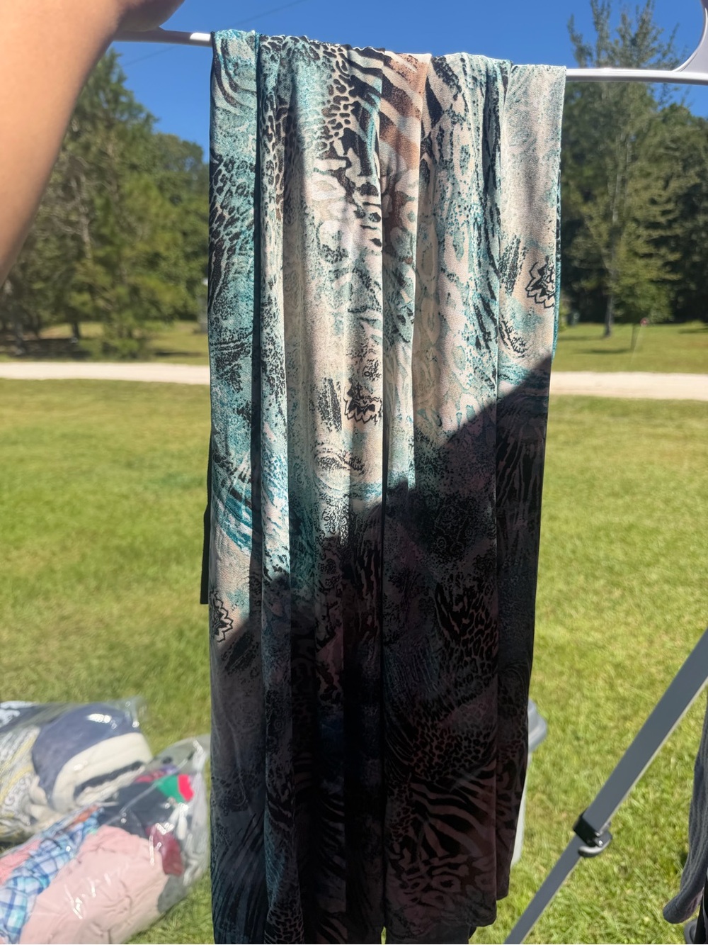 Women’s Swim Cover-Up Sarong in Teal and Black